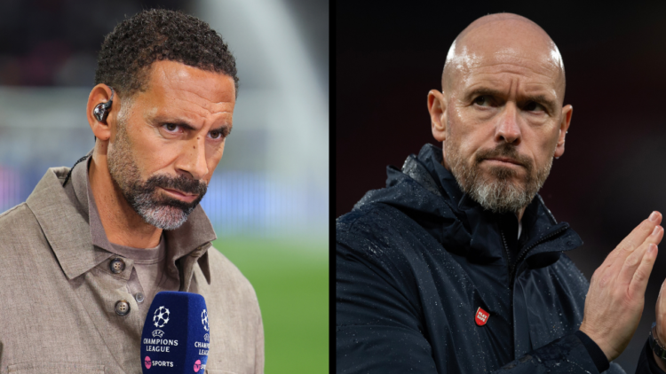 BERGAMO, ITALY - SEPTEMBER 19: Rio Ferdinand comment for TNT Sports ahead of the UEFA Champions League 2024/25 League Phase MD1 match between Atala...