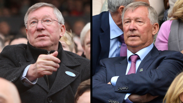 MANCHESTER, ENGLAND - DECEMBER 31: Sir Alex Ferguson of Manchester United watches from the dugout during the Barclays Premier League match between ...