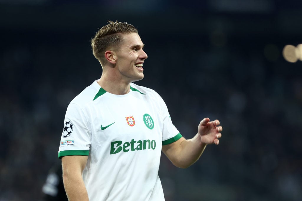 Viktor Gyokeres of Sporting CP during the UEFA Champions League match between SK Sturm Graz and Sporting CP at the Wörthersee stadium on October 22...