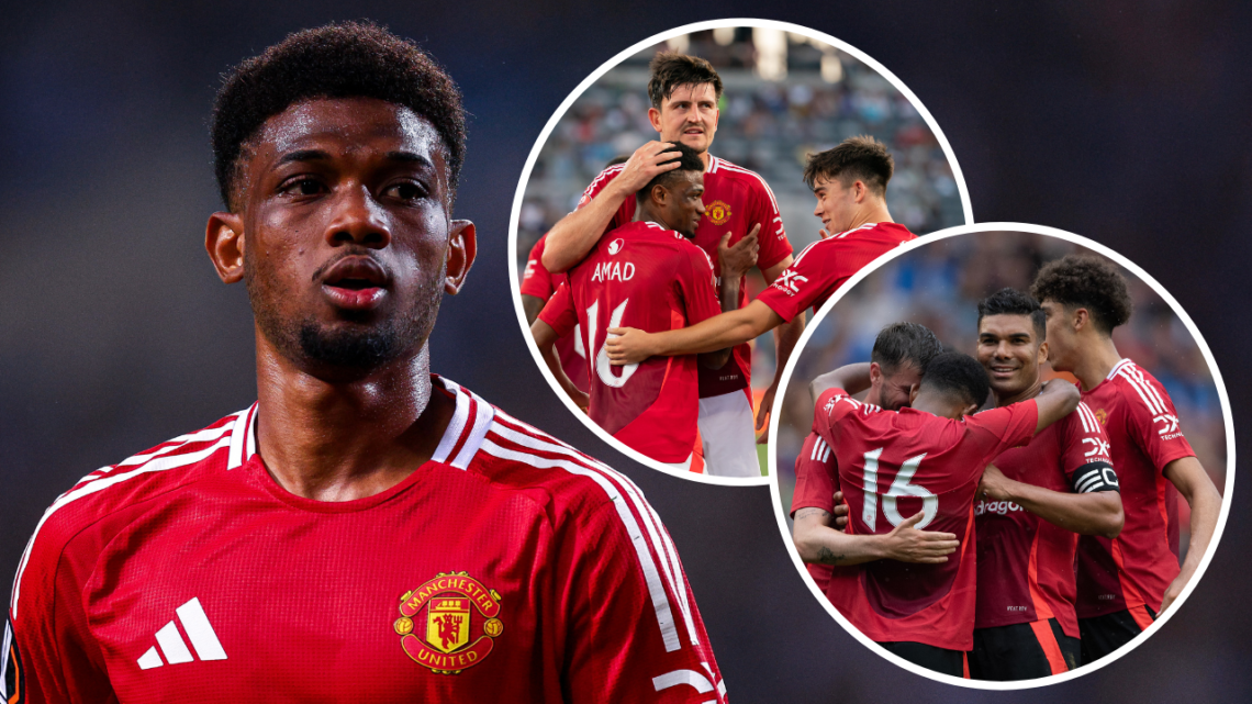 PORTO, PORTUGAL - OCTOBER 03: Amad Diallo of Manchester United looks on during the UEFA Europa League 2024/25 League Phase MD2 match between FC Por...