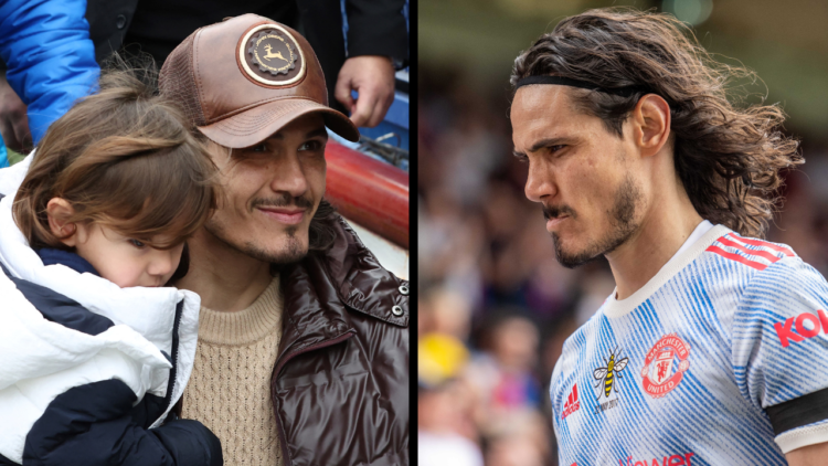 LONDON, ENGLAND - MAY 22: Edinson Cavani of Manchester United looks on during the Premier League match between Crystal Palace and Manchester United...