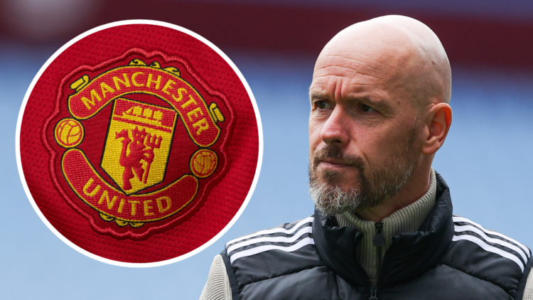 BIRMINGHAM, ENGLAND - OCTOBER 06: Erik ten Hag, manager of Manchester United, looks on during the Premier League match between Aston Villa FC and M...