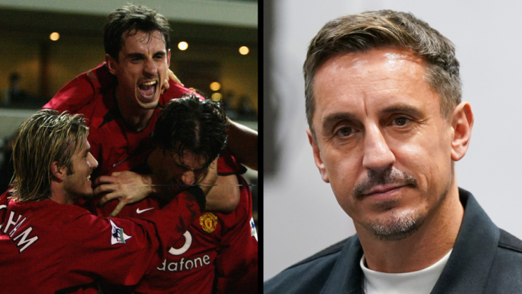 LIVERPOOL, ENGLAND - SEPTEMBER 23: Presenter and former footballer Gary Neville takes part in a Football League panel during the Labour Party Confe...