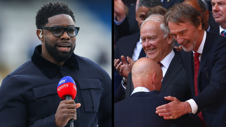 MANCHESTER, ENGLAND - SEPTEMBER 22: Sky Sports pundit Micah Richards during the Premier League match between Manchester City FC and Arsenal FC at E...