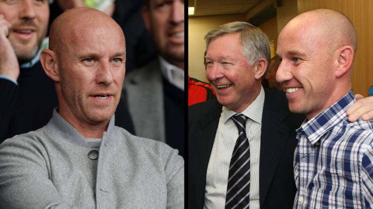 MANCHESTER, ENGLAND - MAY 24: (EXCLUSIVE COVERAGE: MINIMUM FEES APPLY - 250GBP OR LOCAL EQUIVALENT, PER IMAGE) Sir Alex Ferguson (C) of Manchester ...