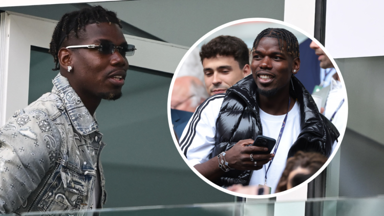 French forward Paul Pogba arrives to attend the Italian Serie A football match between Juventus and Cagliari at the Allianz stadium in Turin, on Oc...