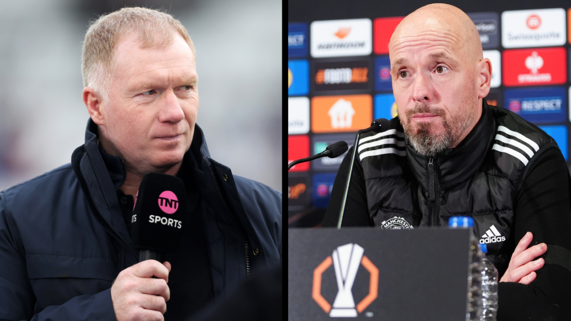 LONDON, ENGLAND - DECEMBER 23: Paul Scholes speaks for TNT Sports prior to the Premier League match between West Ham United and Manchester United a...