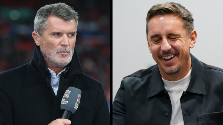 LONDON, ENGLAND - OCTOBER 10: TV Commentator and former footballer Roy Keane commentates for ITV during the UEFA Nations League 2024/25 League B Gr...