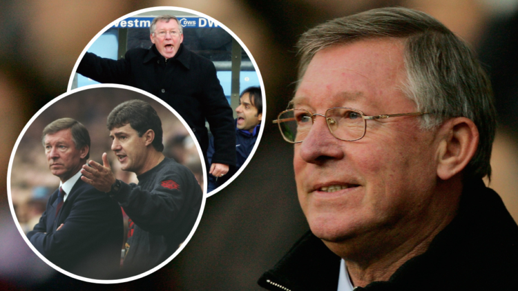MANCHESTER, UNITED KINGDOM - DECEMBER 11: Manchester United Manager, Alex Ferguson looks on during the Barclays Premiership match between Mancheste...