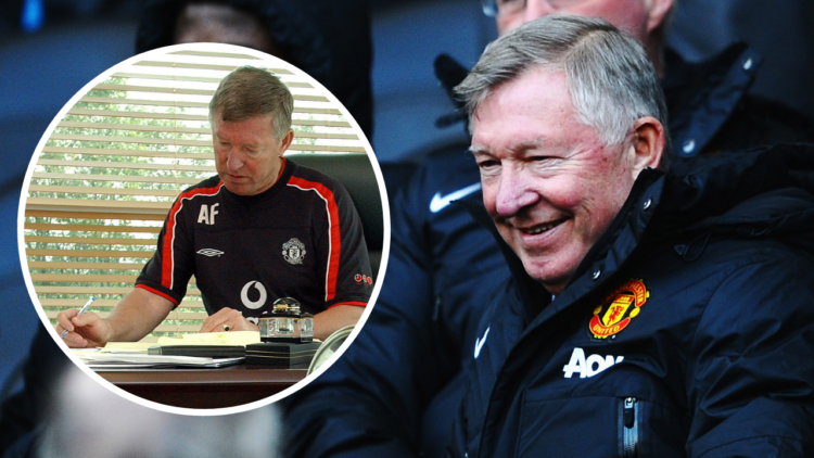 HULL, ENGLAND - DECEMBER 26: Former Manchester United manager Sir Alex Ferguson is seen in the grandstand before the Barclays Premier League match ...