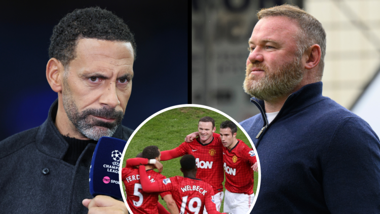BIRMINGHAM, ENGLAND - OCTOBER 2: TV pundit Rio Ferdinand working for TNT Sports before the UEFA Champions League 2024/25 League Phase MD2 match bet...