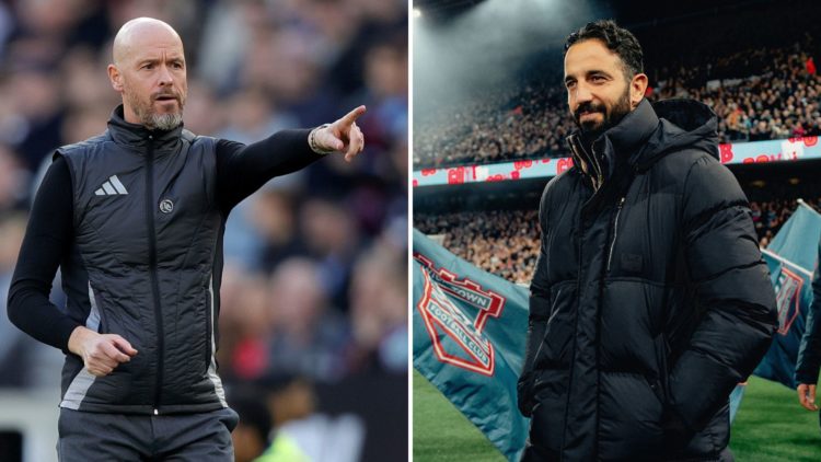 Split image of Erik ten Hag and Ruben Amorim.