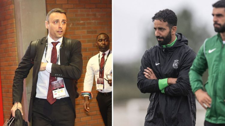 Split image of Dimitar Berbatov and Ruben Amorim.