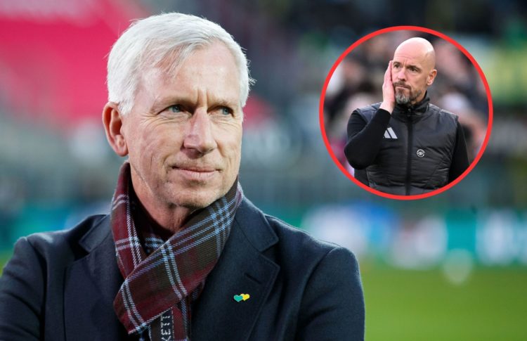 Collage of Alan Pardew and Erik ten Hag.