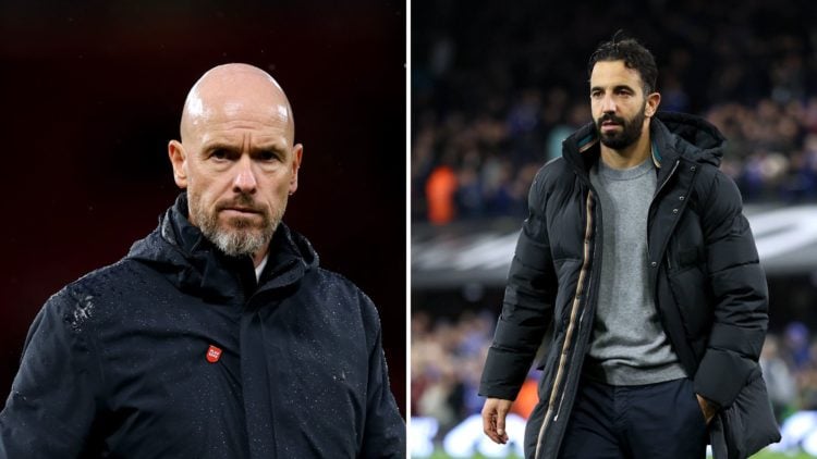 Erik ten Hag and Ruben Amorim as Man Utd managers split
