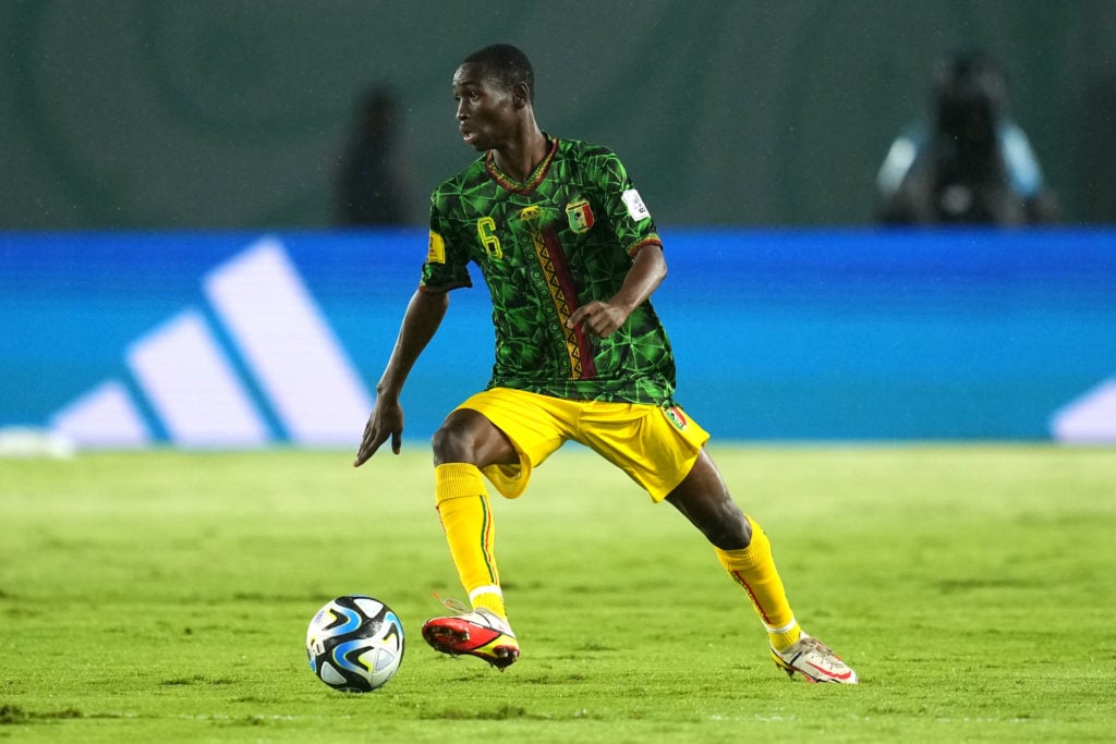 Sekou Kone of Mali runs with the ball during the FIFA U-17 World Cup 3rd place final match between Argentina and Mali at Manahan Stadium in December...