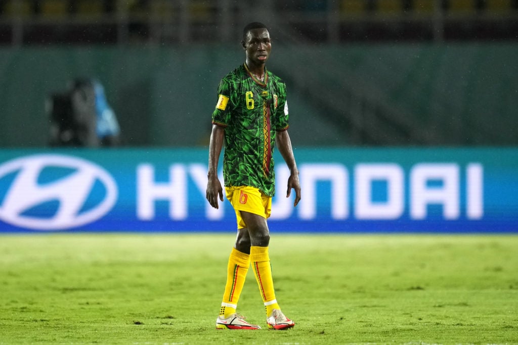 Sekou Kone of Mali looks on during the FIFA U-17 World Cup 3rd Place Final match between Argentina and Mali at Manahan Stadium on December 01, 2023...