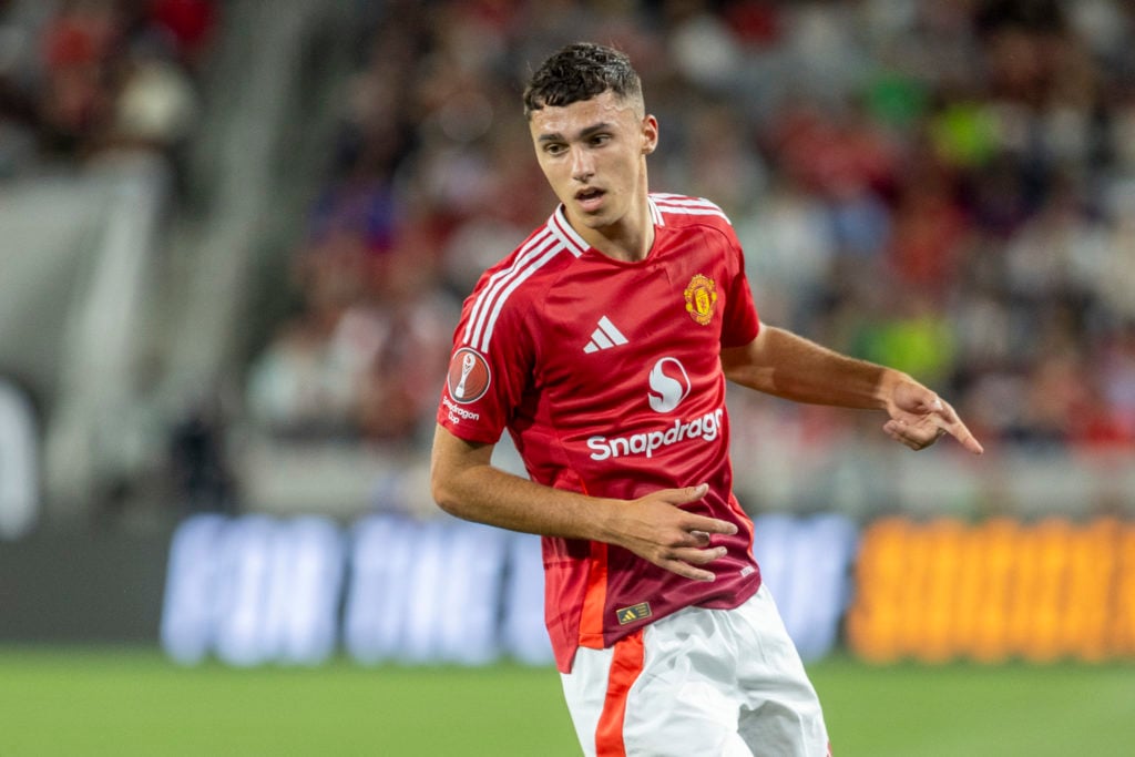 Manchester United midfielder James Scanlon (63) in the second half of a friendly match between Manchester United and Real Betis, Wednesday July 31...