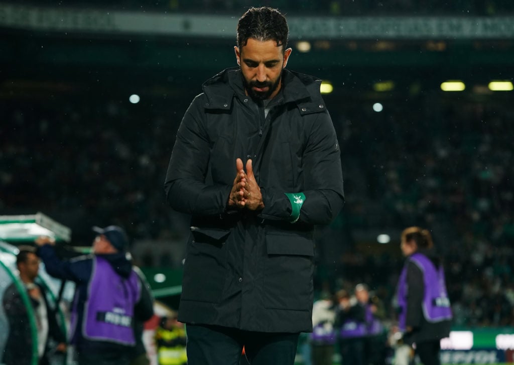 Head Coach Ruben Amorim of Sporting CP before the start of the Liga Portugal Betclic match between Sporting CP and CF Estrela da Amadora at Estadio...