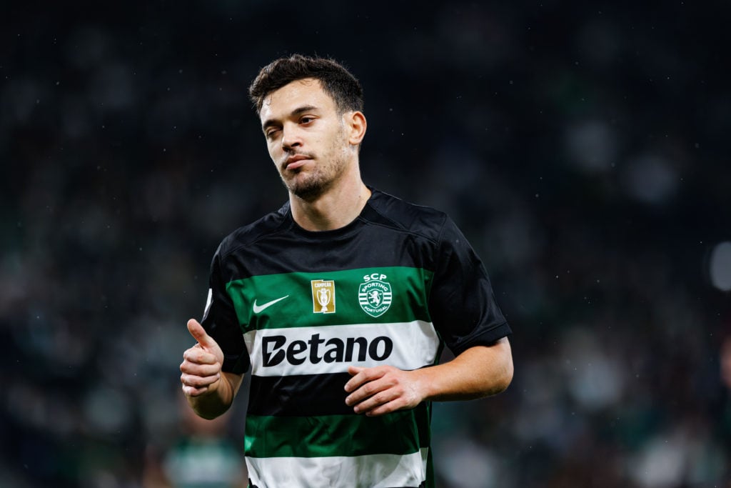 Pedro Goncalves (Sporting CP) seen in action during Liga Portugal game between teams of Sporting CP and CF Estrela Amadora at Estadio Jose Alvalade...