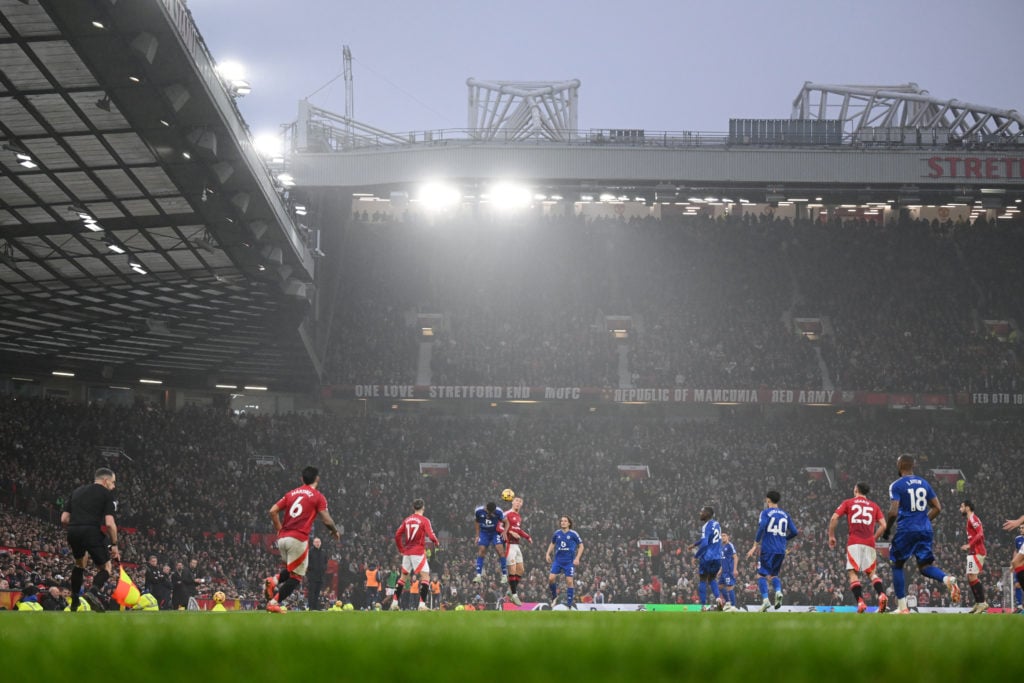 A general view during the Premier League match between Manchester United FC and Leicester City FC at Old Trafford on November 10, 2024 in Mancheste...