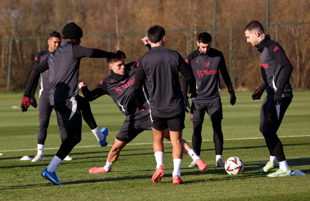 Manchester United Training Session And Press Conference - UEFA Europa League 2024/25 League Phase MD5