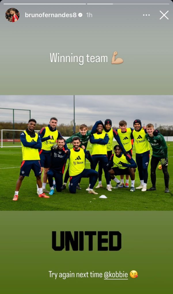 Bruno Fernandes Instagram Story 20/11/24