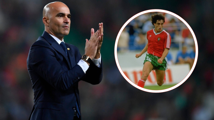 Roberto Martinez claps - inset Paulo Futre playing for Portugal in 1986