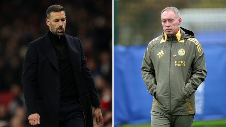 Split image of Ruud van Nistelrooy and Steve Cooper.