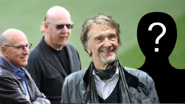 Manchester United co-owners Joel, Glazer, Avram Glazer and Sir Jim Ratcliffe stand alongside each other