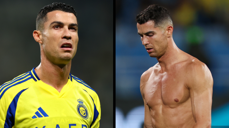 RIYADH, SAUDI ARABIA - NOVEMBER 05: Cristiano Ronaldo of Al-Nassr during the AFC Champions League Elite match between Al-Nassr FC and Al Ain FC at ...