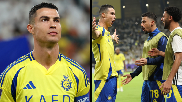 RIYADH, SAUDI ARABIA - NOVEMBER 05: Cristiano Ronaldo of Al-Nassr during the AFC Champions League Elite match between Al-Nassr FC and Al Ain FC at ...