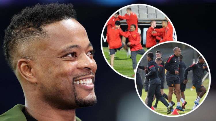PARIS, FRANCE - OCTOBER 25: Patrice Evra reacts during the UEFA Champions League match between Paris Saint-Germain and AC Milan at Parc des Princes...