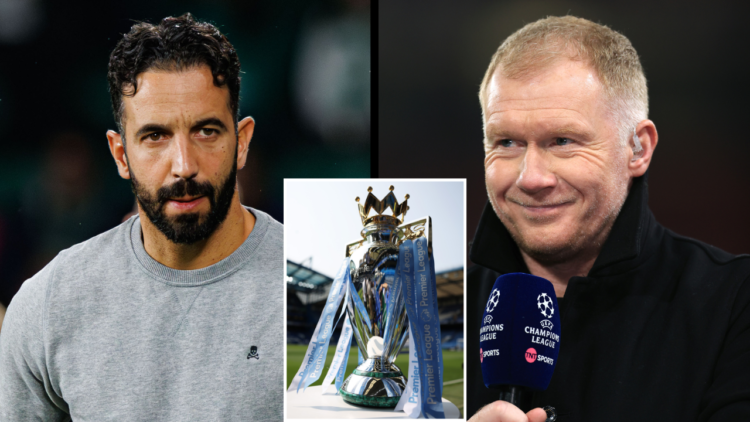 MANCHESTER, ENGLAND - DECEMBER 12: TV pundit Paul Scholes during the UEFA Champions League match between Manchester United and FC Bayern München at...