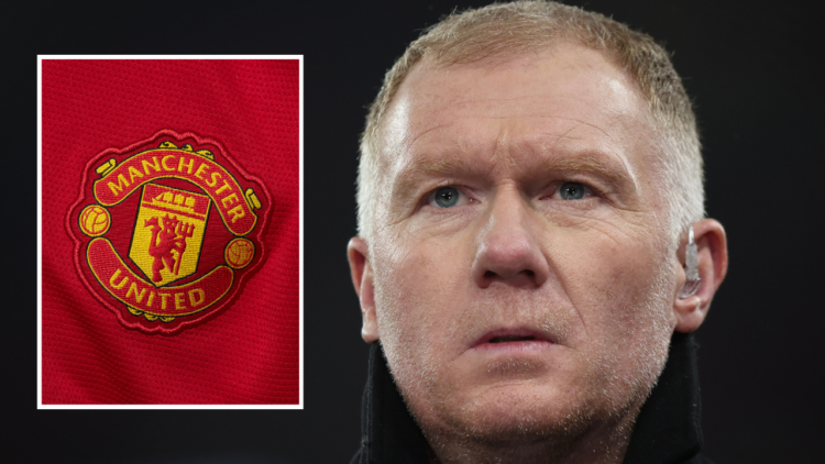 MANCHESTER, ENGLAND - DECEMBER 12: Former Manchester United player Paul Scholes working as a TV pundit during the UEFA Champions League match betwe...