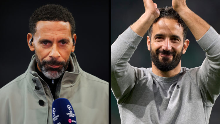 BIRMINGHAM, ENGLAND - OCTOBER 22: TNT Sports pundit Rio Ferdinand during the UEFA Champions League 2024/25 League Phase MD3 match between Aston Vil...
