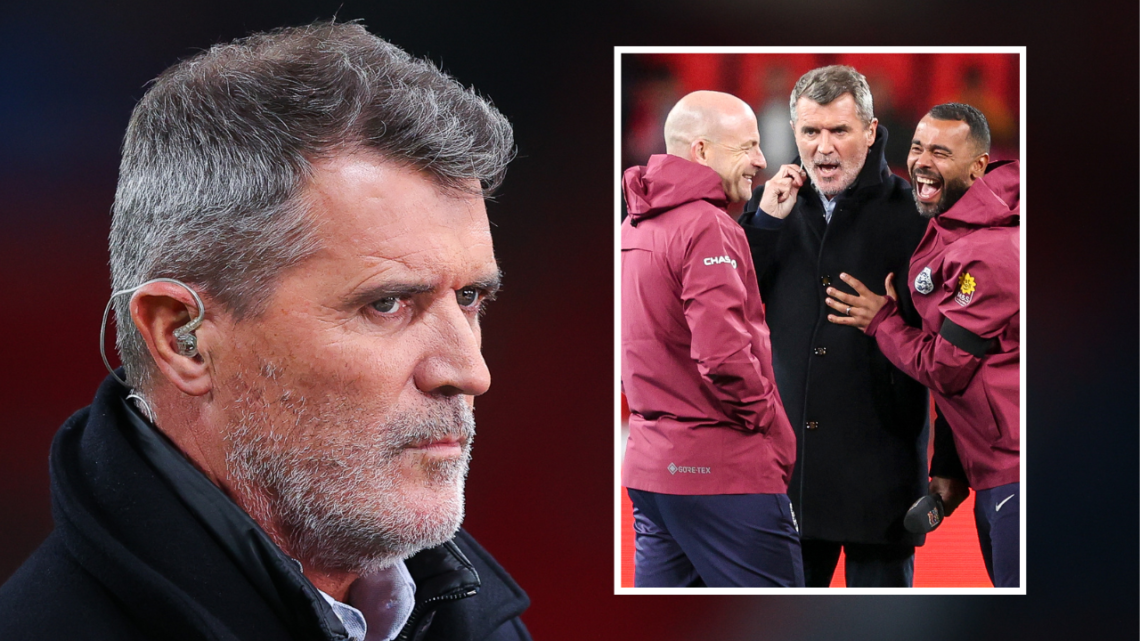 LONDON, ENGLAND - OCTOBER 10: Pundit Roy Keane during the UEFA Nations League 2024/25 League B Group B2 match between England and Greece at Wembley...