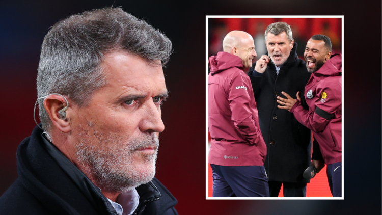 LONDON, ENGLAND - OCTOBER 10: Pundit Roy Keane during the UEFA Nations League 2024/25 League B Group B2 match between England and Greece at Wembley...