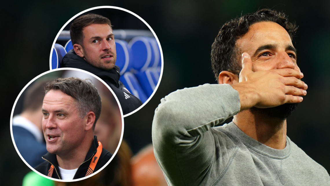 LISBON, PORTUGAL - NOVEMBER 05: Ruben Amorim, Head Coach of Sporting CP, blows kisses to the fans on his last home match as manager at the end of t...