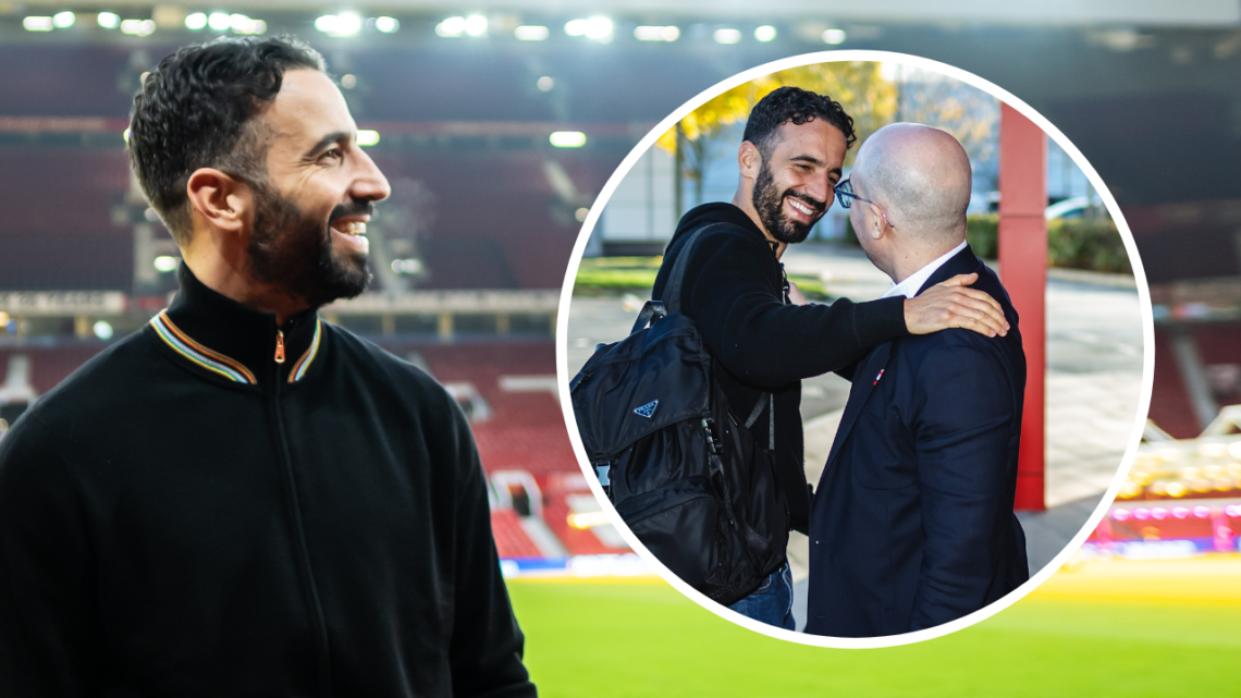 MANCHESTER, ENGLAND - NOVEMBER 13: Ruben Amorim visits Old Trafford on November 13, 2024 in Manchester, England (Photo by Ash Donelon/Manchester Un...