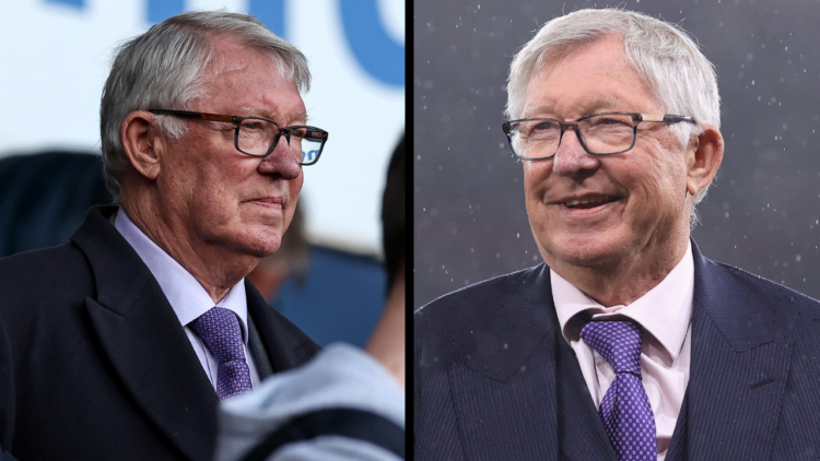 MANCHESTER, ENGLAND - SEPTEMBER 25: Sir Alex Ferguson looks on before the UEFA Europa League 2024/25 League Phase MD1 match between Manchester Unit...