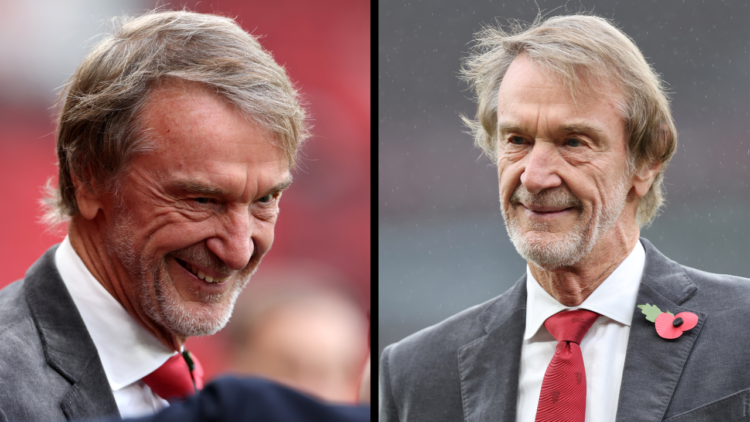 MANCHESTER, ENGLAND - NOVEMBER 10: Sir Jim Ratcliffe at OId Trafford ahead of the Premier League match between Manchester United and Leicester City...