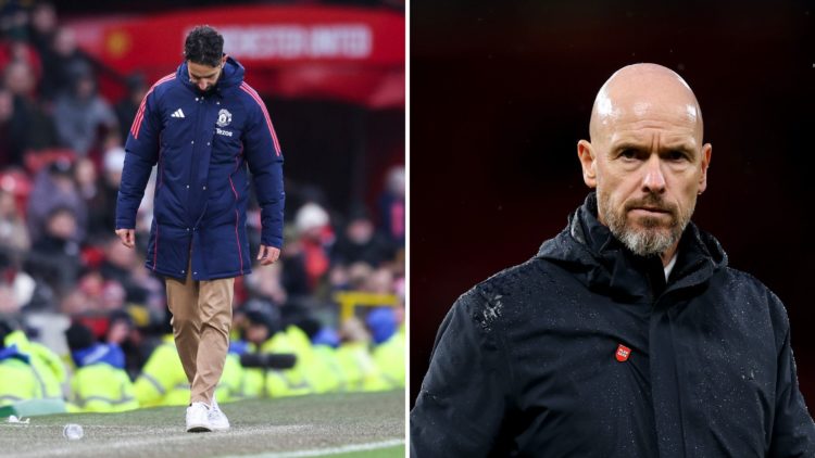 Ruben Amorim and Erik ten Hag as Man Utd managers
