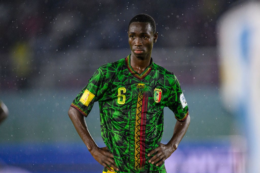 Sekou Kone of Mali walks in the field during FIFA U-17 World Cup 3rd Place Final match between Argentina and Mali at Manahan Stadium on December 1,...