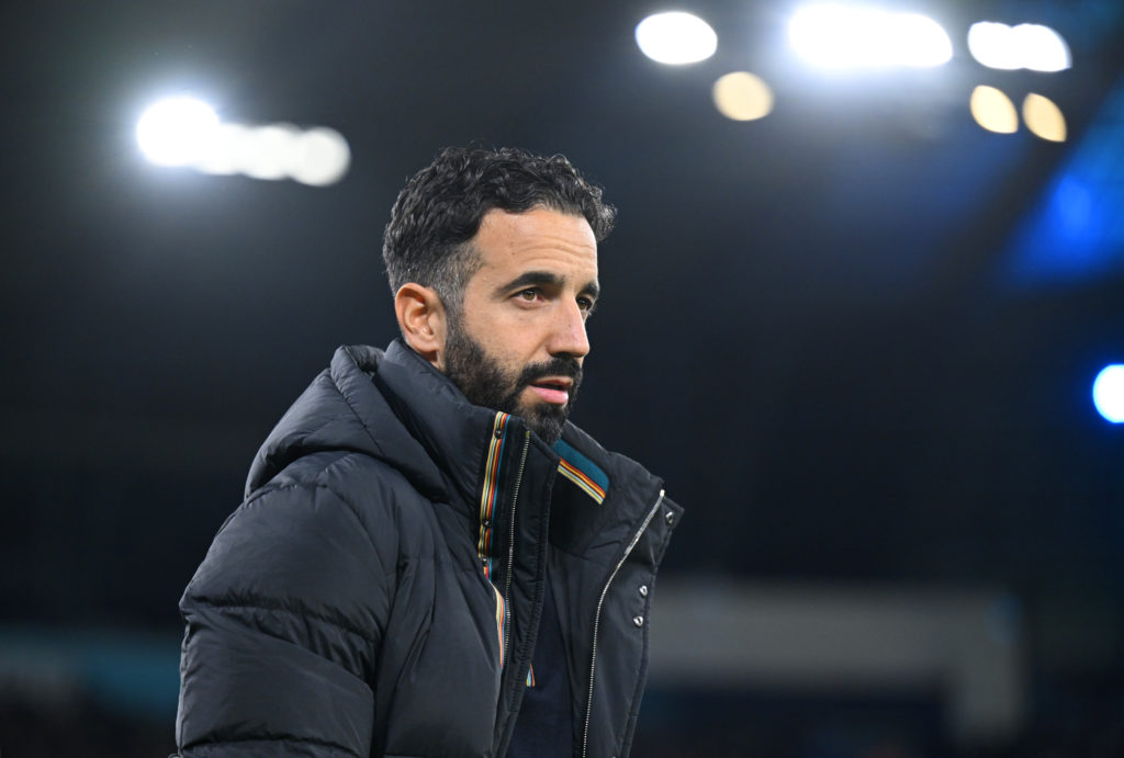 Ruben Amorim before Manchester United face Manchester City.