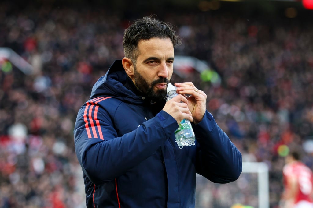 Head Coach Ruben Amorim of Manchester United during the Premier League match between Manchester United FC and AFC Bournemouth at Old Trafford on De...