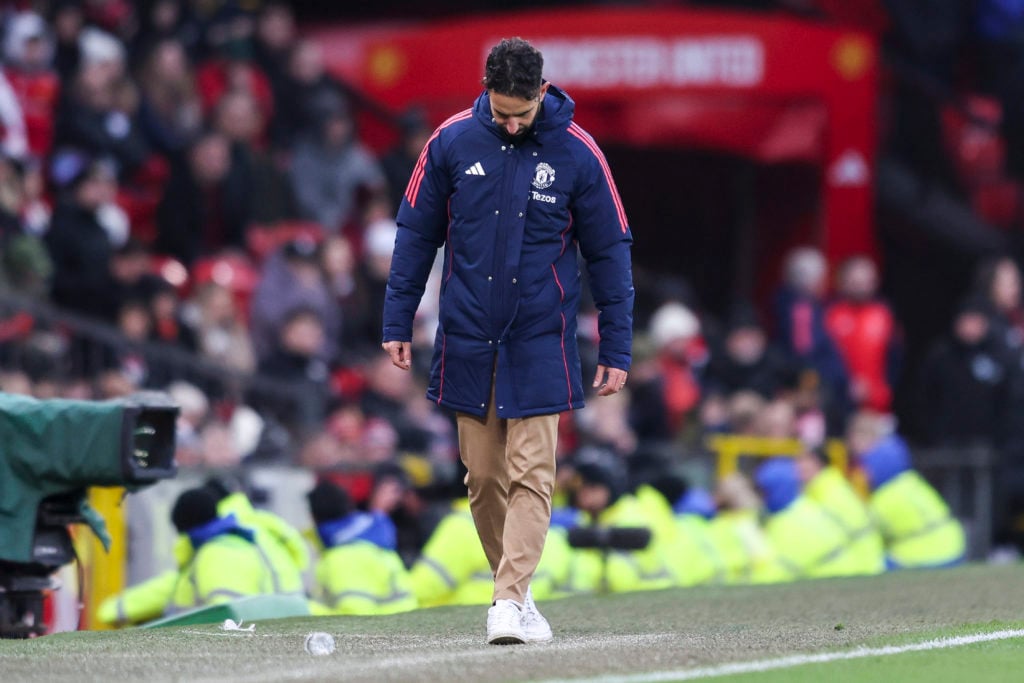 Head Coach Ruben Amorim of Manchester United during the Premier League match between Manchester United FC and AFC Bournemouth at Old Trafford on De...