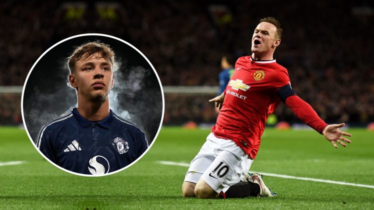 Wayne Rooney (playing for United) and Amir Ibragimov inset