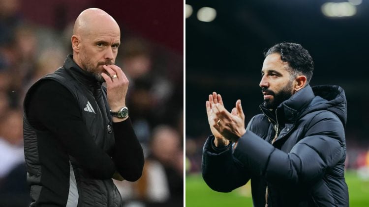 Erik ten Hag perplexed as Man Utd manager and Ruben Amorim clapping the fans as Man Utd manager