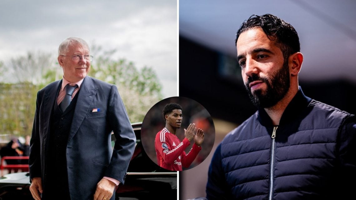 Sir Alex Ferguson and Ruben Amorim split with Marcus Rashford inset
